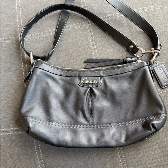 Coach Handbags - Coach handbag, black leather, black interior, great condition!